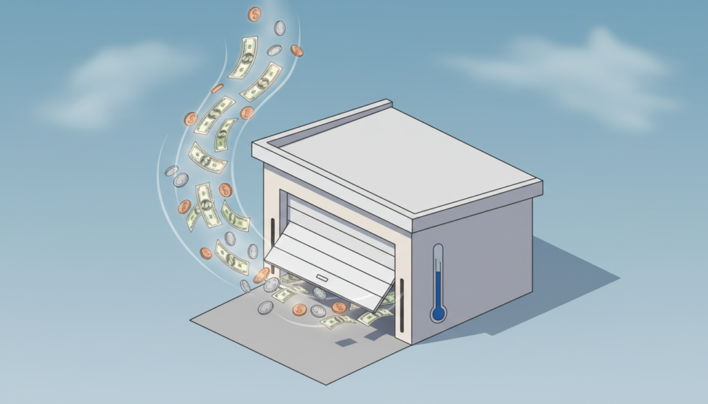 Billenő garázskapu hőszigetelési problémája: